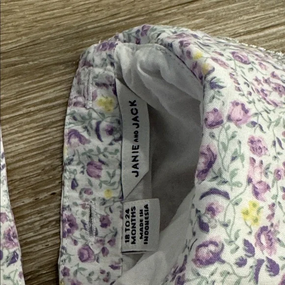 Janie and Jack Baby Ditsy Floral Matching Set purple sz 18-24 months - Picture 5 of 5